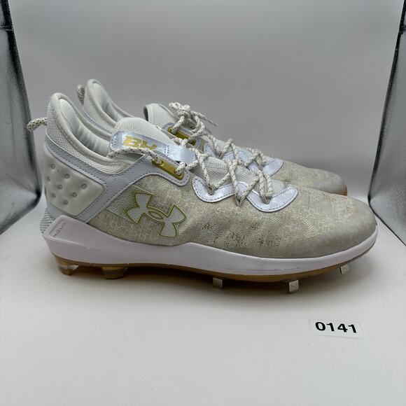 UNDER ARMOUR Men's 15 Harper 8 Low GT White Metallic Gold - Picture 5 of 9